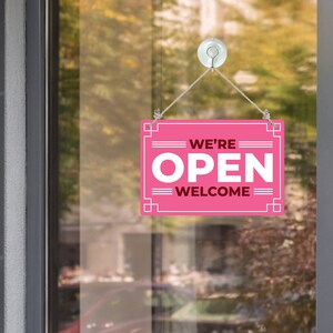 Open and Closed Sign for Door or Wall 12 X 8, Easy to Mount Plastic ...