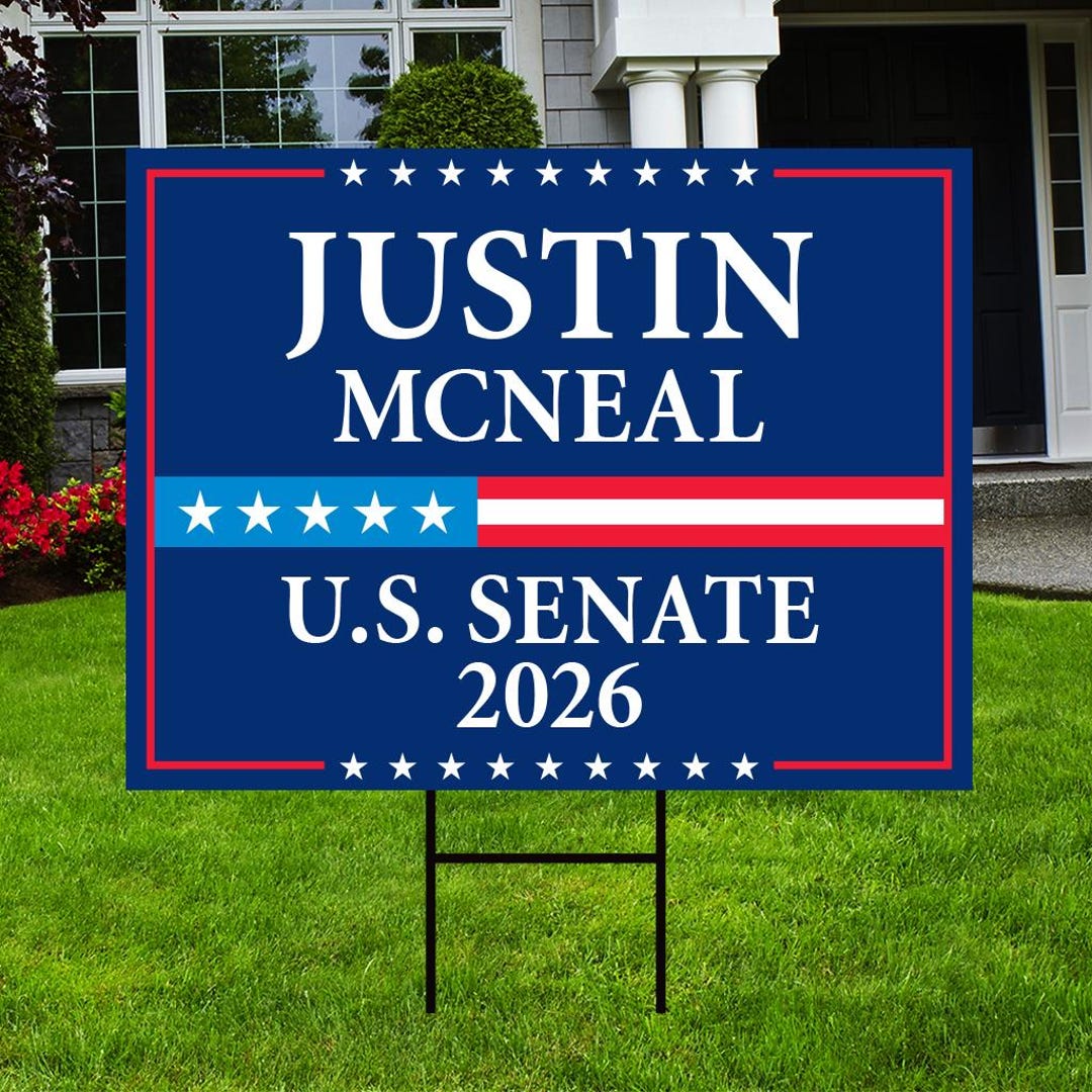 Senator Welcomesign Justin Mcneal for South Dakota Senate 2026 Yard Sign, Corrugated ...