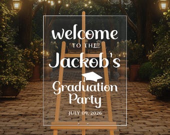 2026 Graduation Party Welcome Sign, Graduation Decor Sign, College Grad Party Display, Class of 2026 Sign, Graduation Gifts, Custom Sign
