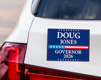 Aimant Doug Jones For Alabama Governor 2026 - Vote Aimant Doug Jones pour véhicule, Aimant Alabama Governor Elections 2026 - 6 x 4,5 pouces
