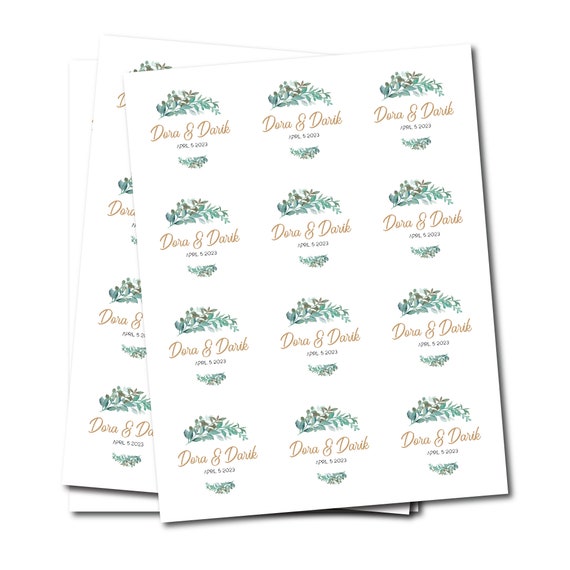 100 Pcs Custom Wedding Stickers - Personalized Wedding Labels - Custom –  LightningStore