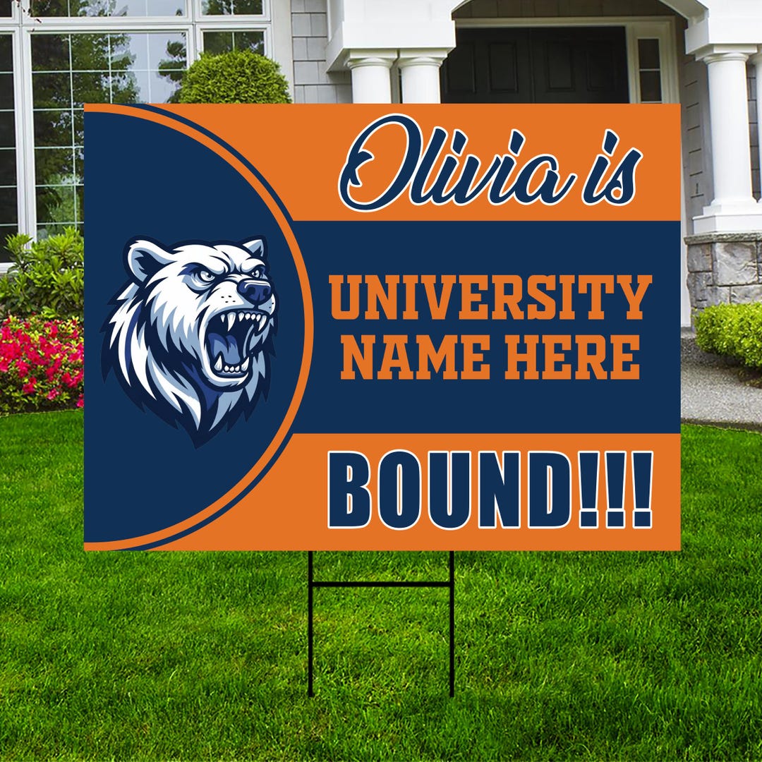 Personalized College Bound Yard Sign Class of 2026, Graduation Yard ...