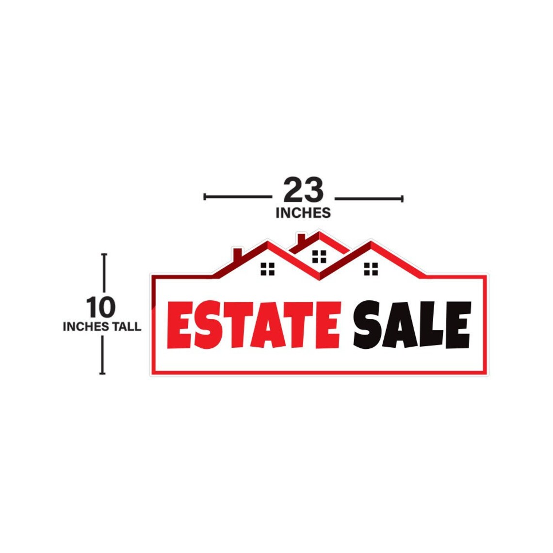 Pack of 2 Estate Sale Yard Signs With Arrows 23 X Etsy