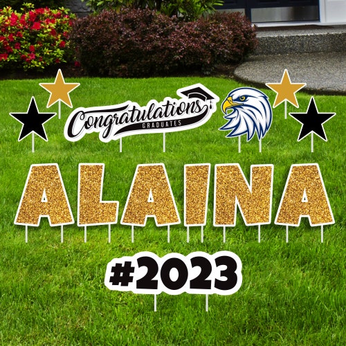 Graduation Yard Sign Letters Graduation 2023 Yard Cutouts Etsy