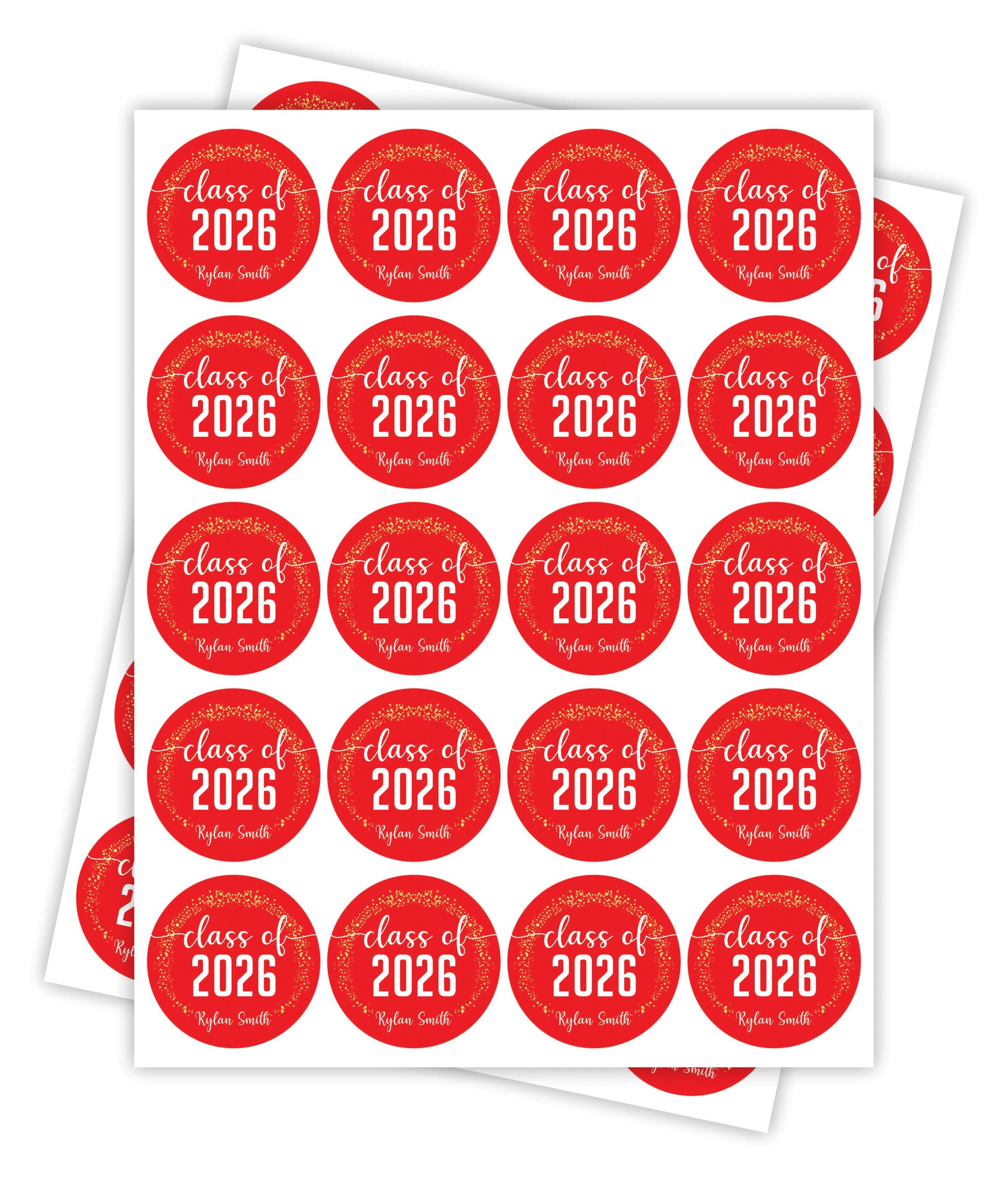 Personalized Graduation 2026 Stickers, Custom Class of 2026 Stickers ...