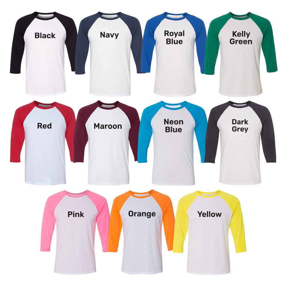 Custom Baseball Raglan Shirt Front-back Print, Personalized Raglan ...