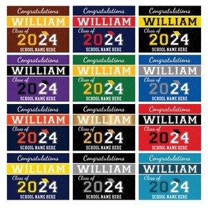 Personalized Graduation Senior Yard Sign 2024, Senior Grad Sign, Class of 2024, Custom Graduation 2024 Yard Sign with Metal H-Stake image 2