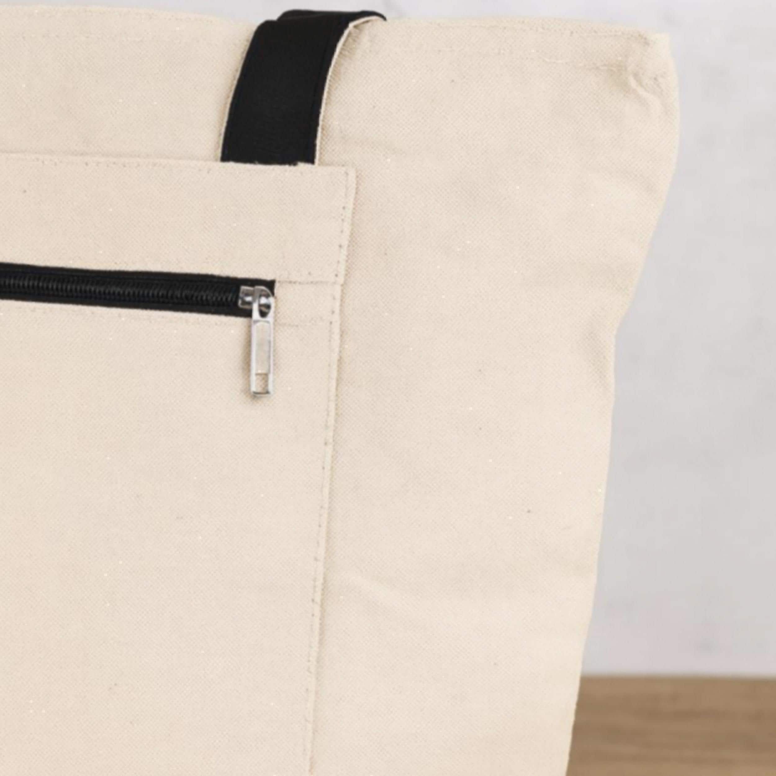 Custom Teacher Tote Bag With Zipper, Personalized Name Teacher Icons ...