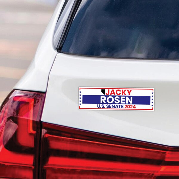 Jacky Rosen for U.S. Senate Car Magnet - Vote Jacky Rosen Vehicle Magnet, Nevada US Senate Election 2024 Sticker Magnet - 10" x 3"