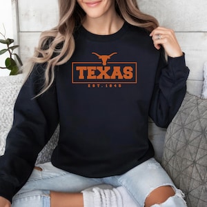 Texas Sweatshirt, Vintage Texas Sweatshirt, Texas Established 1845 Sweater, Texas Shirt, Texas State Shirt, Trendy Texas Shirt, Texas Gift