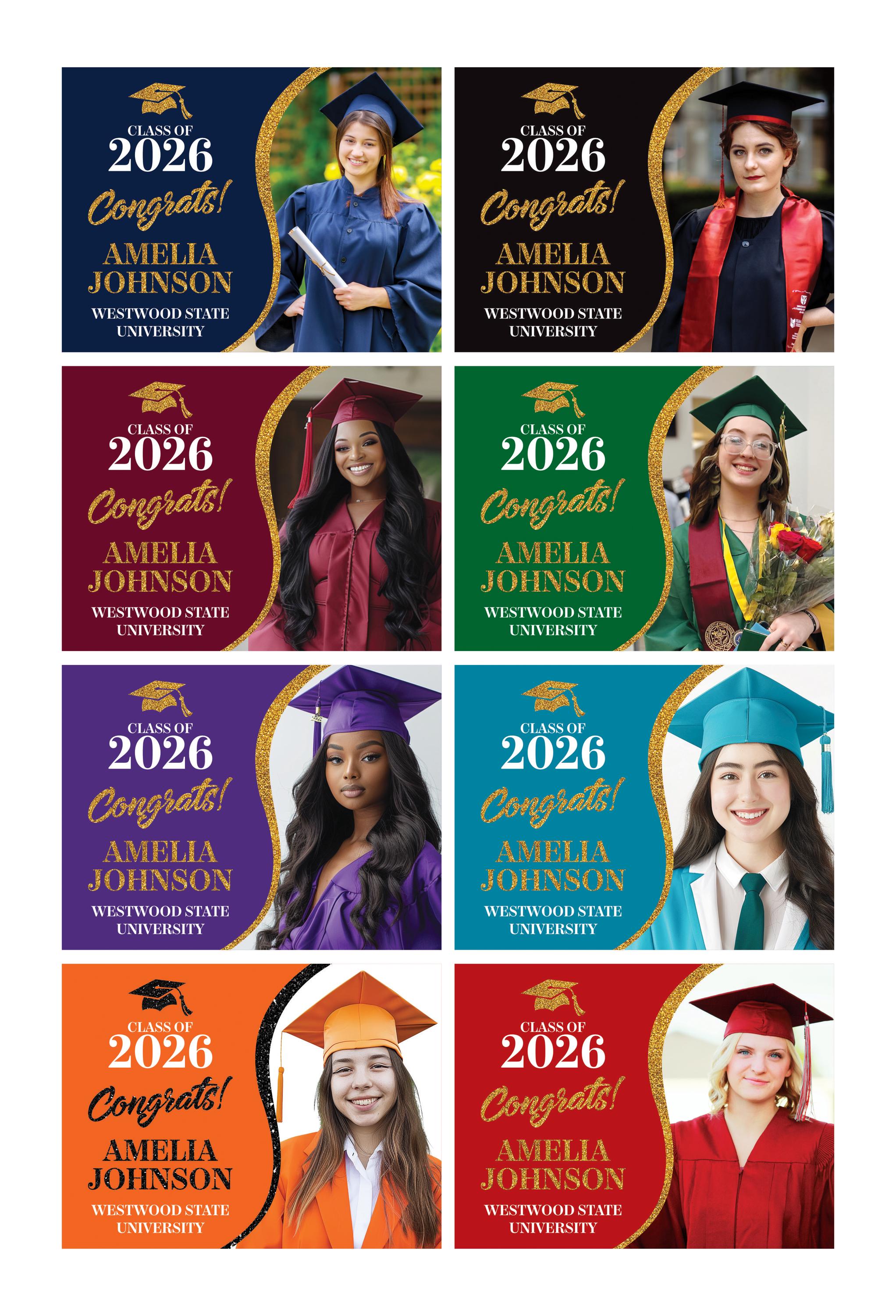 Personalized Graduation Yard Sign 2026 With Photo, Graduate Picture ...