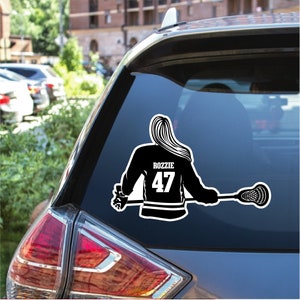 Custom Lacrosse Stickers - Personalized Lacrosse Vinyl Sticker, Lacrosse Team Stickers, Lacrosse Girl Number Stickers, Lacrosse Gift Sticker