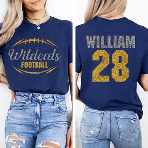 Custom Football Mascot Shirt, Personalized Team Spirit Tee, Football Mom Shirt, Customized Game Day Shirt, Unisex Shirt, Front Back