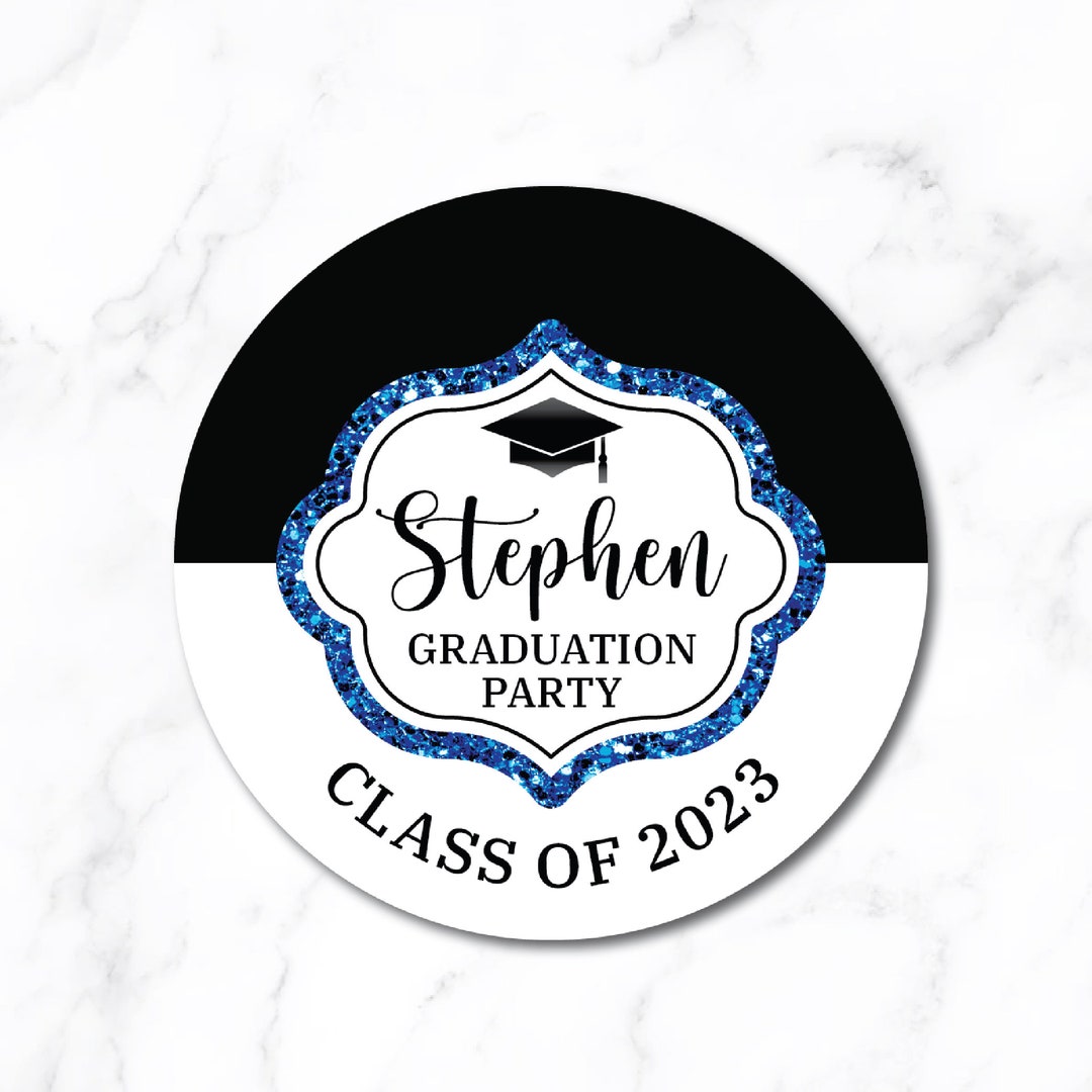 Personalized Graduation 2023 Stickers, Custom Class of 2023 Stickers, 2023 Graduation Labels