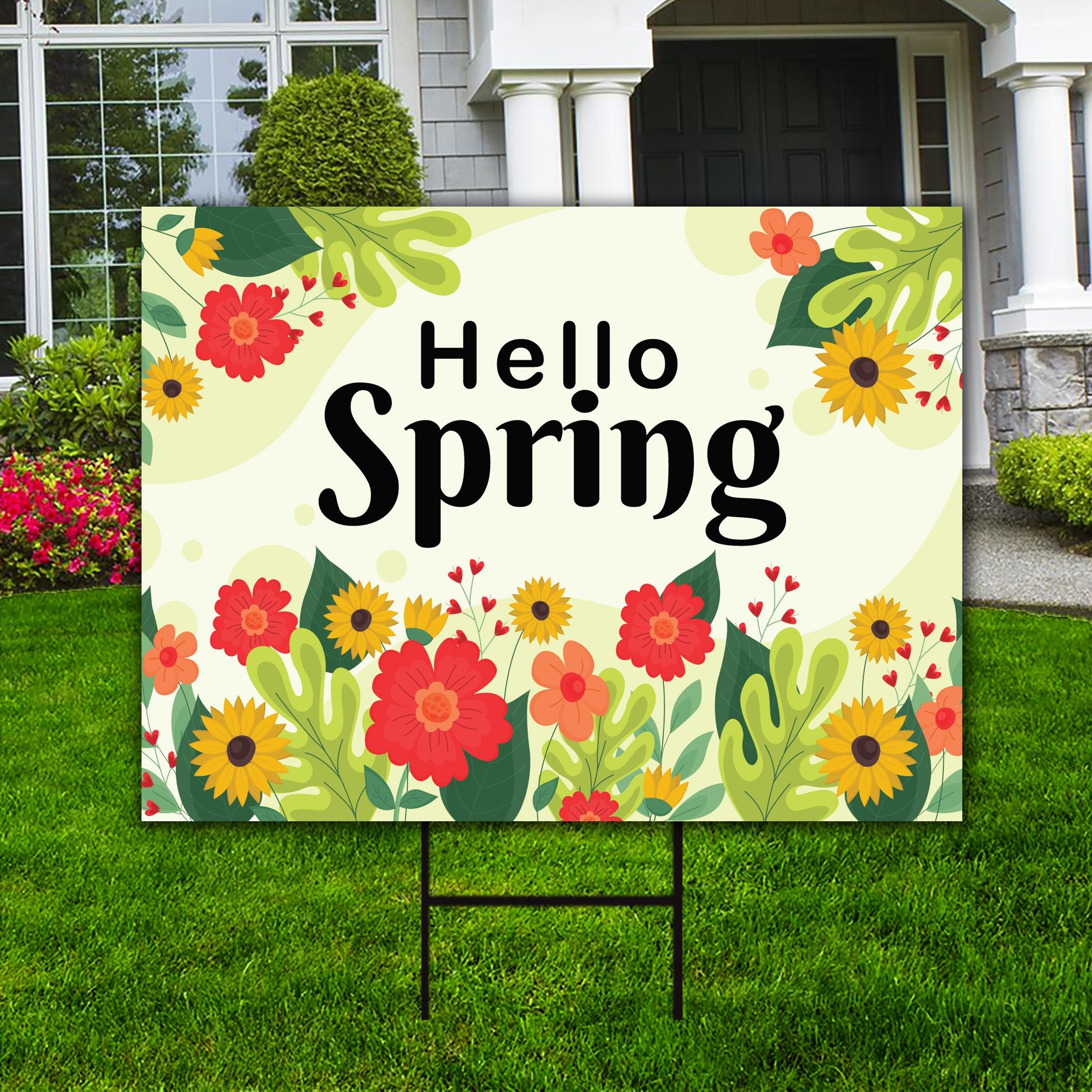 Heyfibro Bandiera da giardino con scritta Welcome Spring Summer Garden