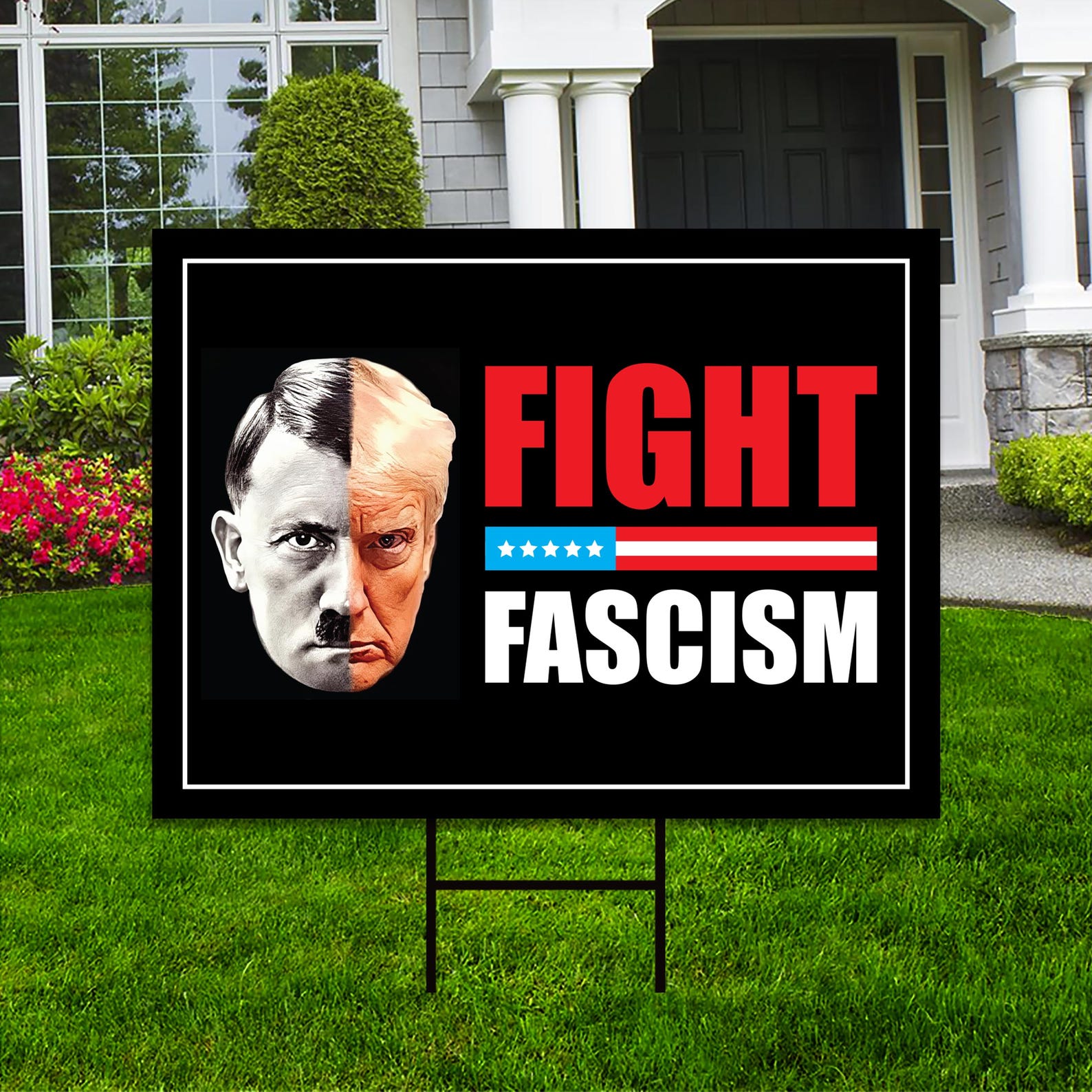 FIGHT FASCISM Yard Sign - No Kings in America Protest Sign, Anti-trump ...