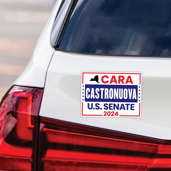 Cara Castronuova for U.S. Senate Car Magnet - Vote Castronuova Vehicle Magnet, New York US Senate Election 2024 Sticker Magnet - 6" x 4.5"