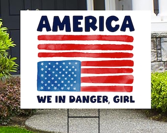 Democracy Dies in Silence Yard Sign - Resist Hate Lawn Sign, Anti-Trump Sign, Resist Racism, Resist Fascism Yard Sign with Metal H-Stake