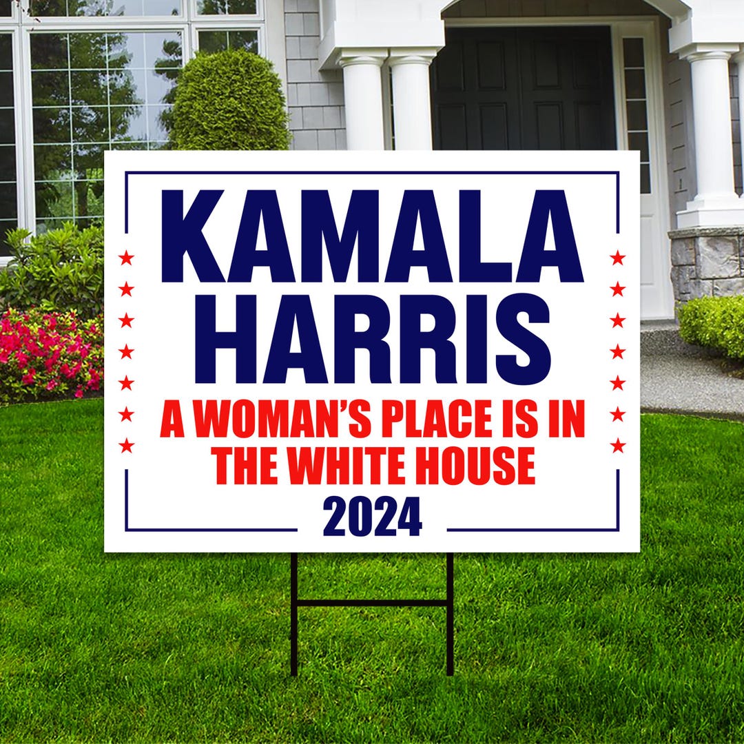 Kamala Harris 2024 Yard Sign Coroplast Kamala Harris for President 2024 ...