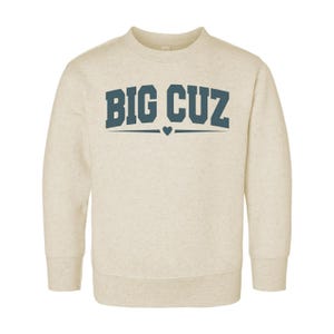 Big Cousin Toddler Sweatshirt, Baby Bodysuit, Baby Shirt - Boho Cousin Crew Outfit, Big Cuz Older Cousin Clothing, Family Reunion Kids Tee