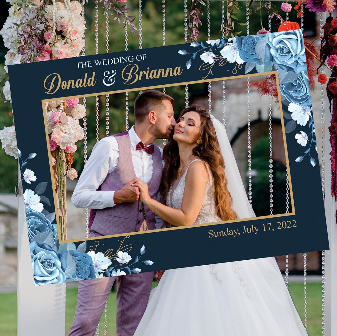 Personalized Wedding Selfie Frame, Wedding Selfie Frame, Photo Booth Wedding Selfie Frame