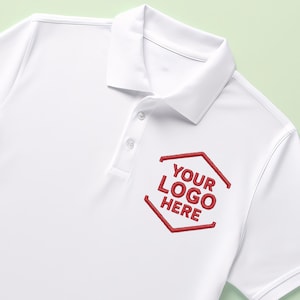 Custom Metallic Thread Embroidered Polo Shirt for Men, Women, Personalized Polo Shirts for Business, Casual Wear, Sports Team, Work Uniforms