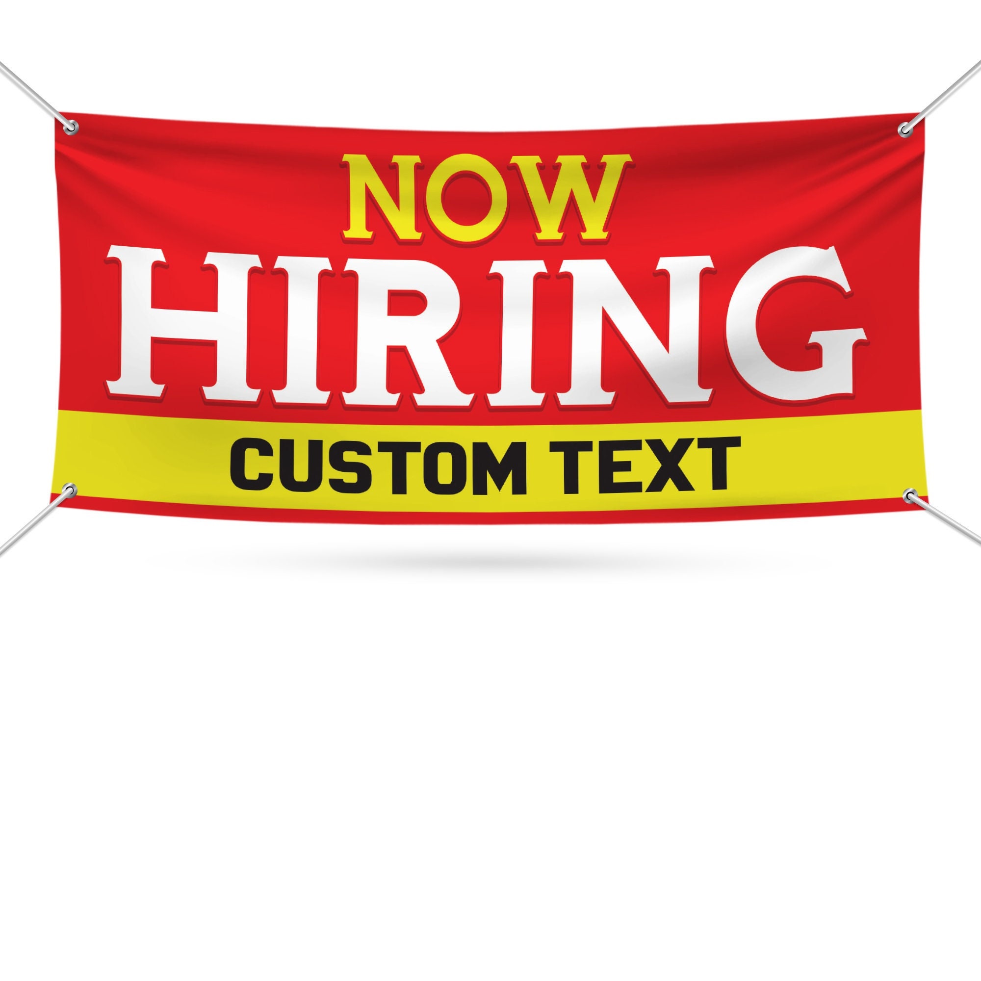 Now Hiring Banner Sign Personalized 13 Oz Heavy Duty Etsy