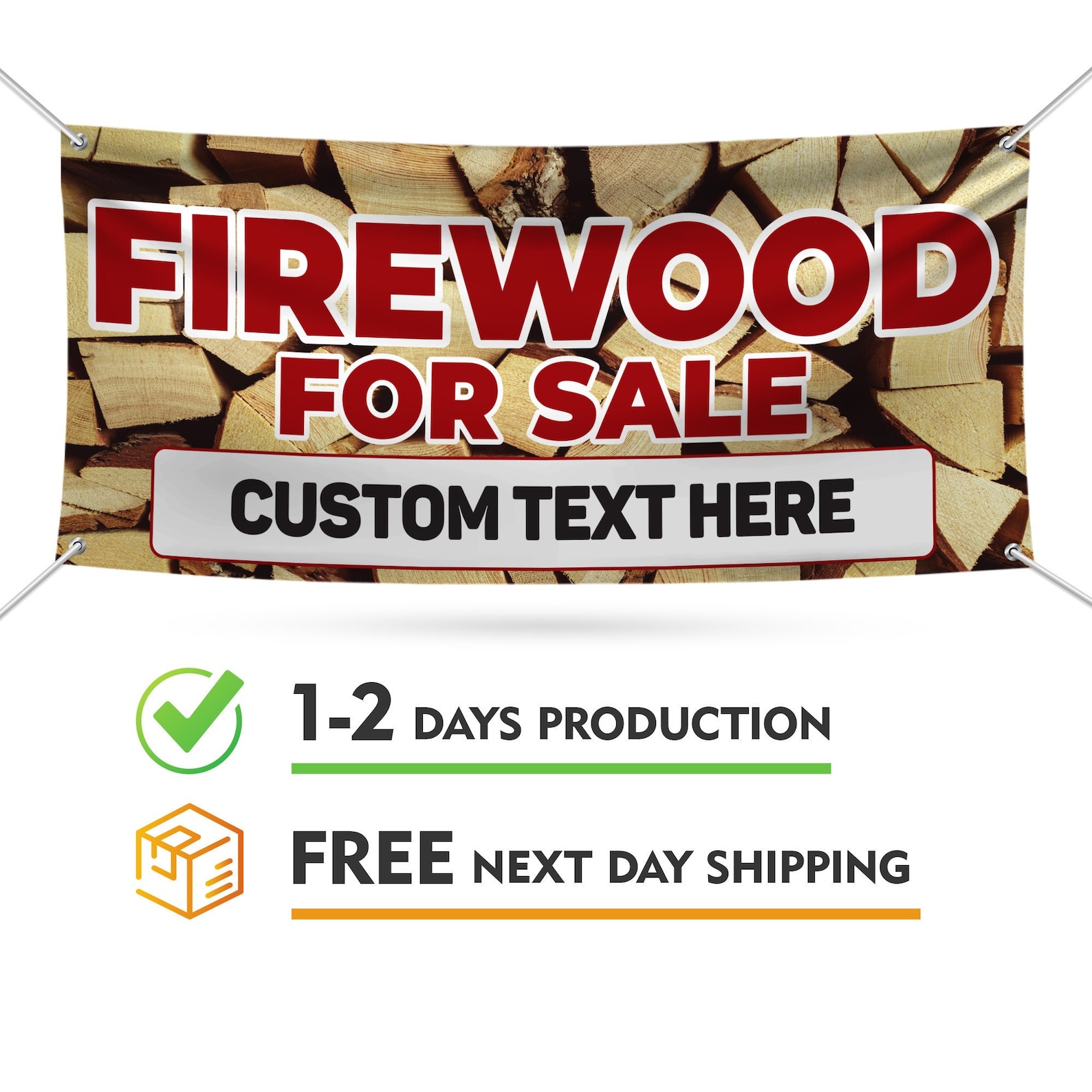 Firewood for Sale Banner Sign Personalized 13 Oz Heavy Duty Etsy