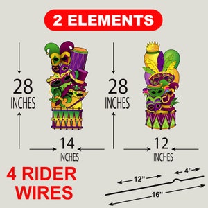 mardi gras yard stakes