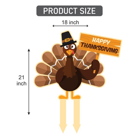 Turkey Tom Thanksgiving WiperTag & Decal - Waving Wing 'Give Thanks' Sign For Car Rear Wiper, Removable - View #3