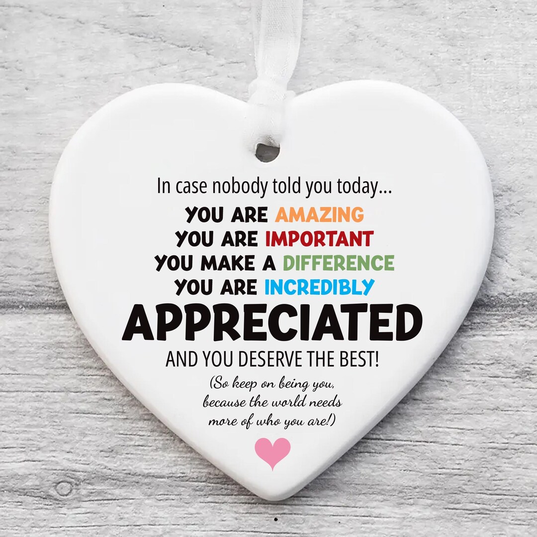 You Are Incredibly Appreciated Ornament, Affirmations Ceramic Keepsake ...