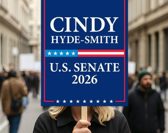 Cindy Hyde-Smith pour les élections sénatoriales 2026 du Mississippi, parti républicain, campagne politique, affiche de course pour les élections sénatoriales 2026