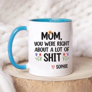 Personalized Mom You Were Right Mug - Custom Moms Birthday Coffee Mug | Best Mom Ever Funny Mug | Unique Mothers Day & Birthday Gift