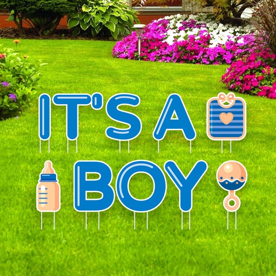 ITS A Boy Yard Sign Letters Baby Shower Yard Décor for Etsy Australia