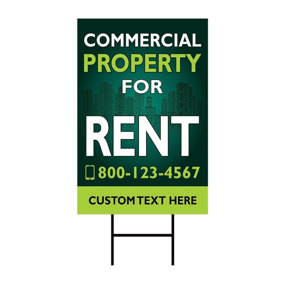 Commercial Property for Rent Yard Sign Personalized 24 X Etsy