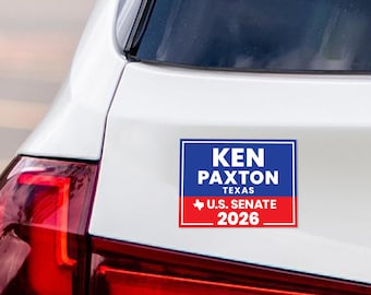 Imán para auto de Ken Paxton para el Senado de Texas 2026 - Vote por Ken Paxton, republicano, imán para las elecciones al Senado de Texas 2026 - 6" x 4.5"