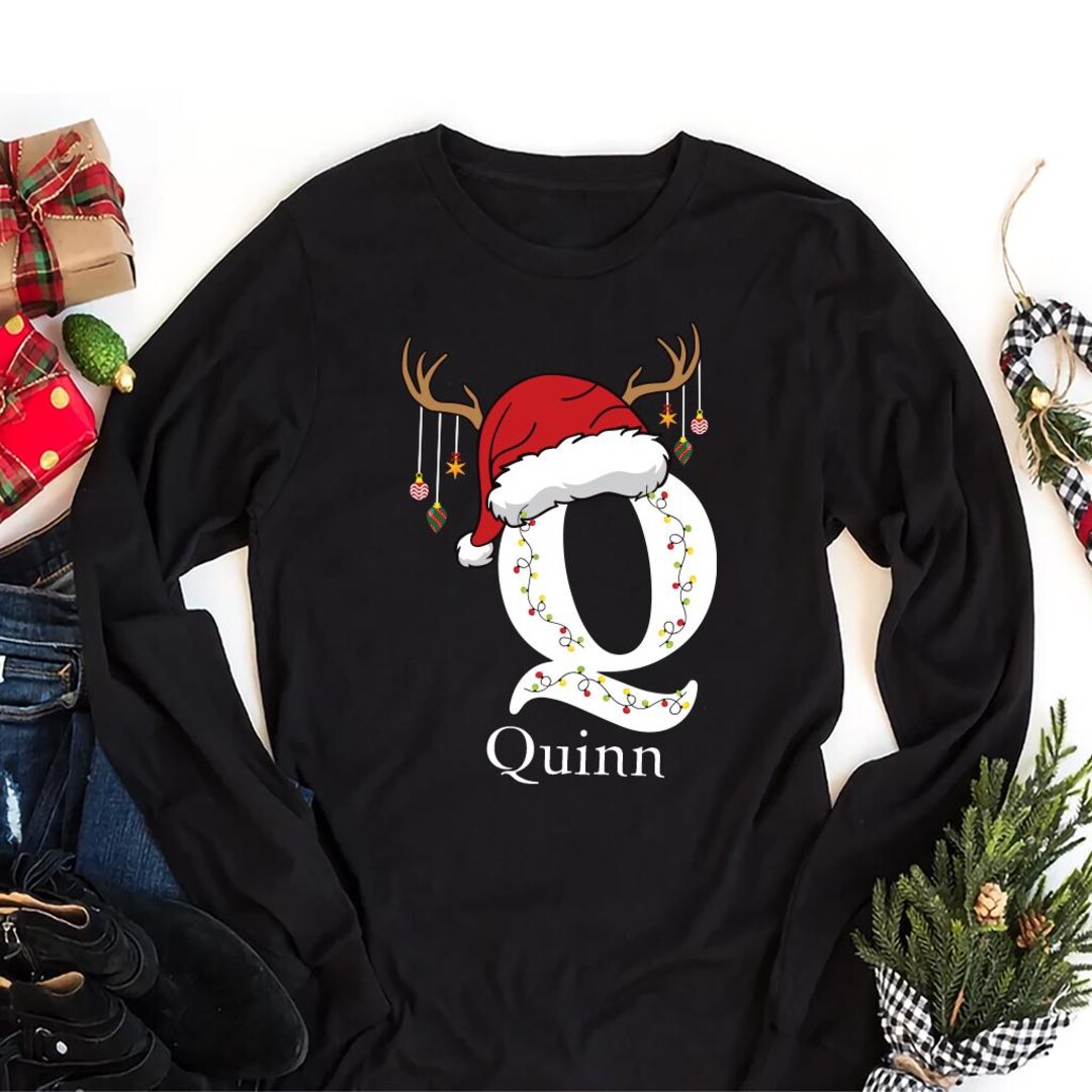 Reindeer Name Shirt, Personalized Name, Christmas T-shirt