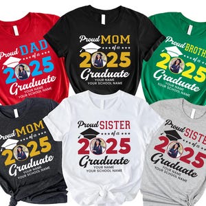 Custom Family Graduation 2025 Shirt, Personalized Class Of 2025 Graduation Shirts, Matching Proud Family T-Shirts, Unisex Graduate Shirt
