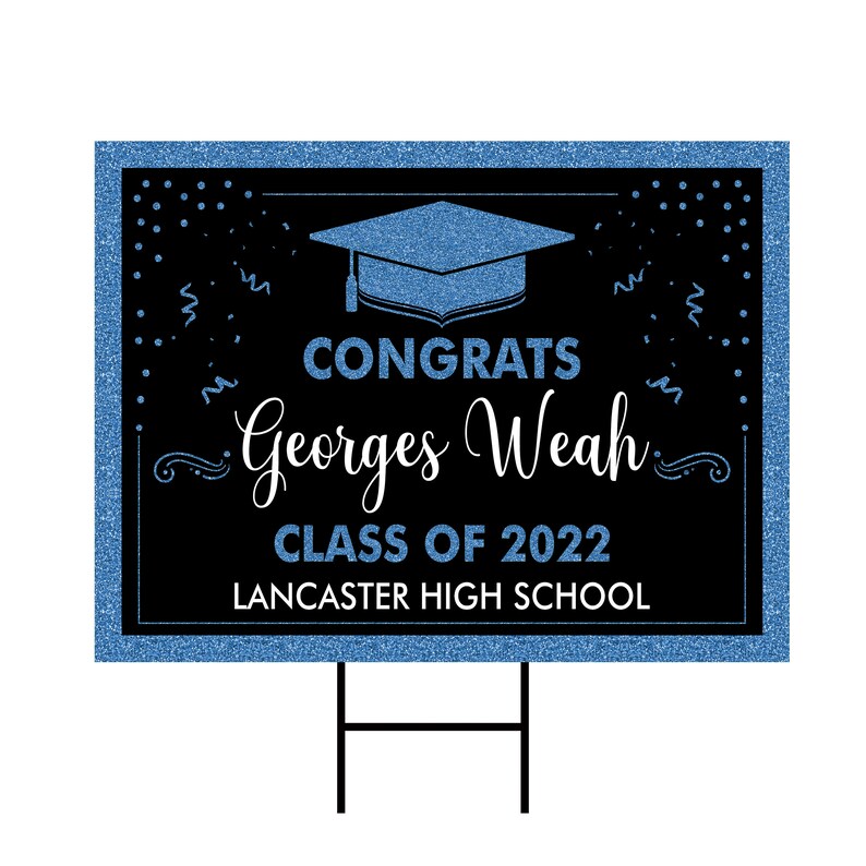 Personalized Graduation Yard Sign 2022 Coroplast Grad Sign Etsy
