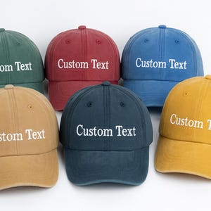 Bulk Custom Embroidered Hat, Personalized Dad Cap, Monogram Logo Baseball Hat, Small Business Merch, Your Text Bachelorette Party Gift