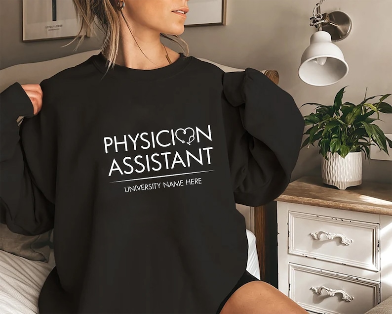 Custom Physician Assistant Sweatshirt, Personalized Physician Associate University Sweatshirt, College University Graduation Sweater Gifts image 3