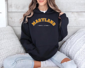 【MODERNIF】Maryland Lettering Sweatshirt Maryland_Sound_Industries_Jump