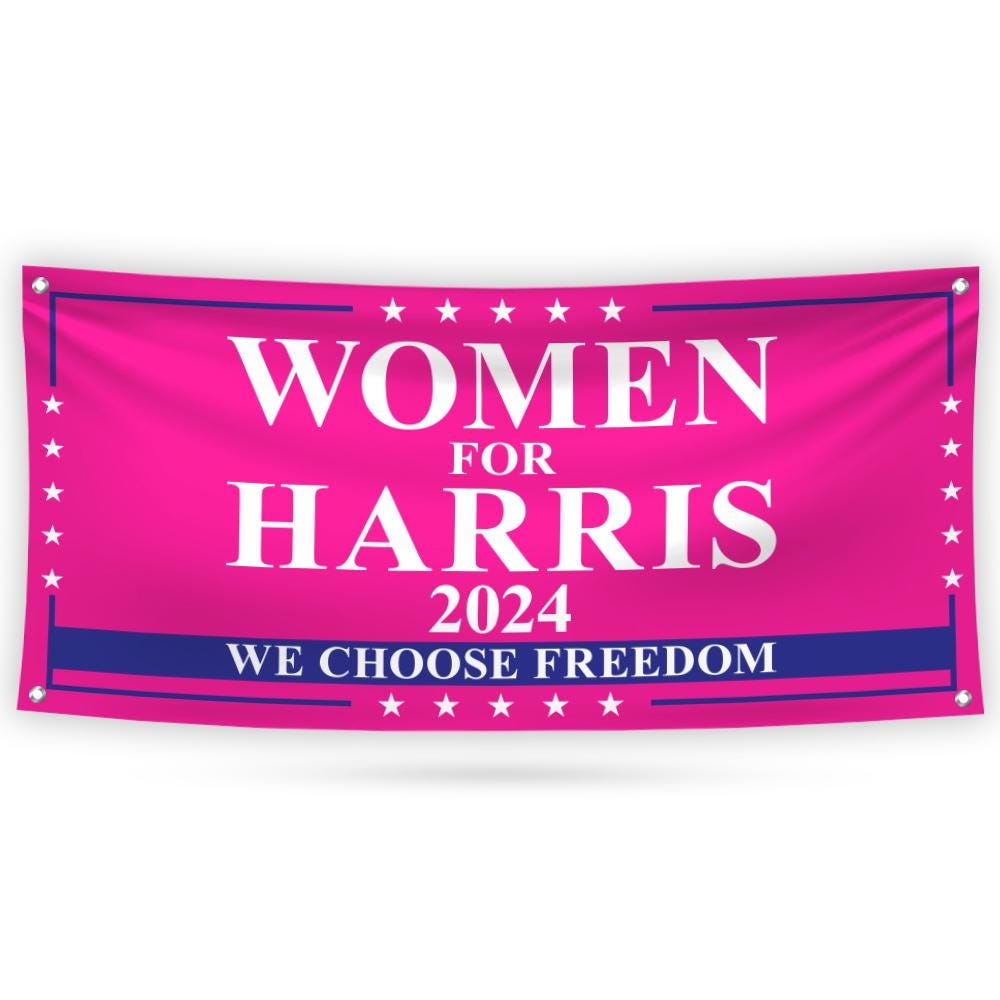 Kamala Harris 2024 Banner, Harris For President 2024, We Choose Freedom Banner