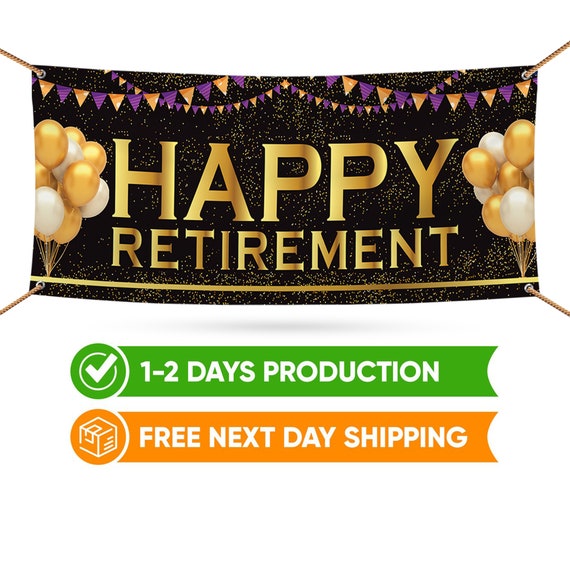 Retirement banner sale