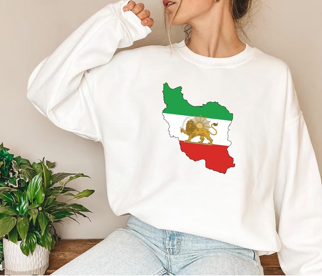 Long Live The Shah Iran Lion and Sun Flag Heritage T-shirt ronde hals