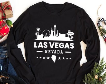 Las Vegas Long Sleeve T-Shirt, Vacation Travel Unisex Shirt, Las Vegas Nevada Shirt, Moving to Las Vegas Shirt, Las Vegas Souvenir Gift