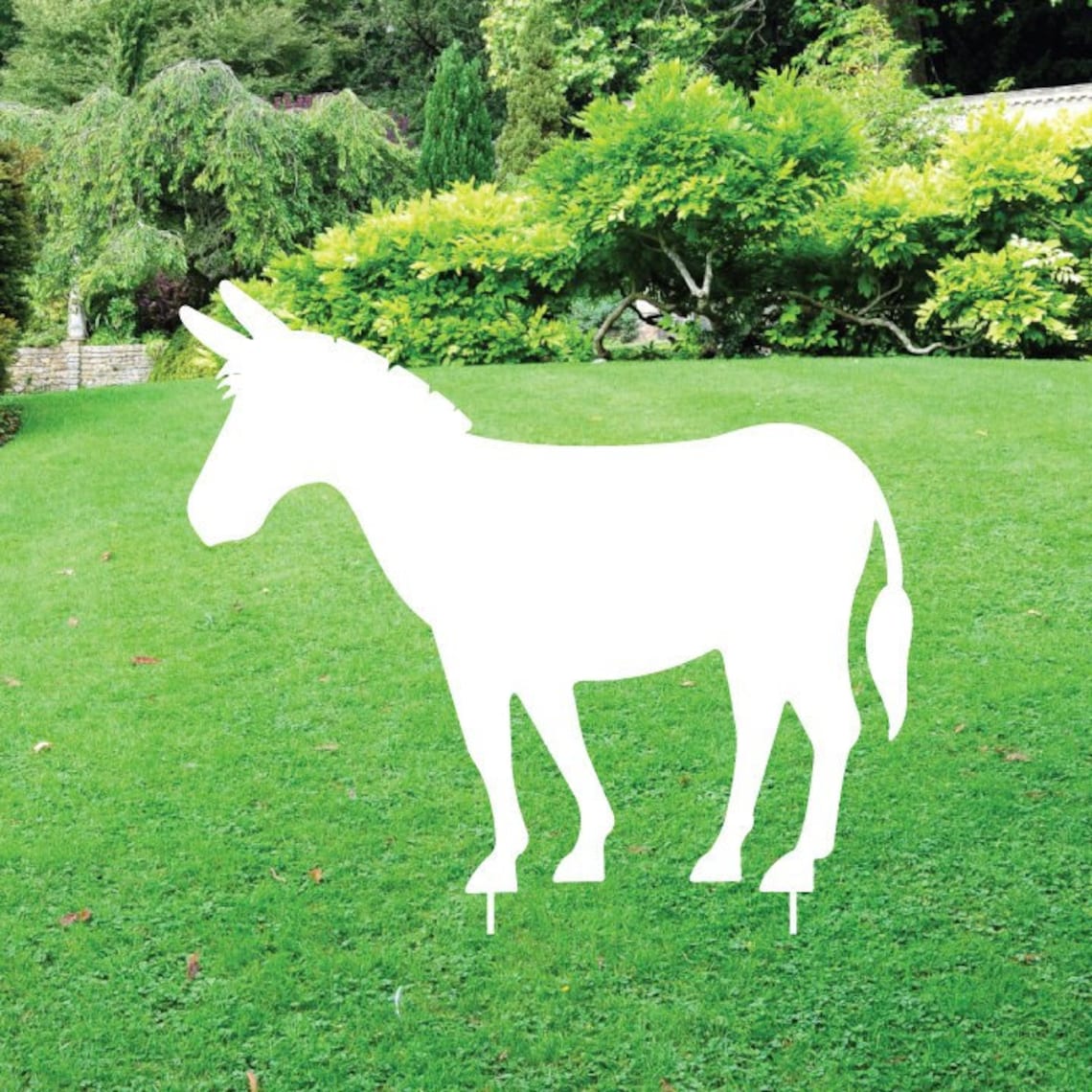 Holy Nativity Donkey Figure Yard Sign Cutouts Merry Etsy