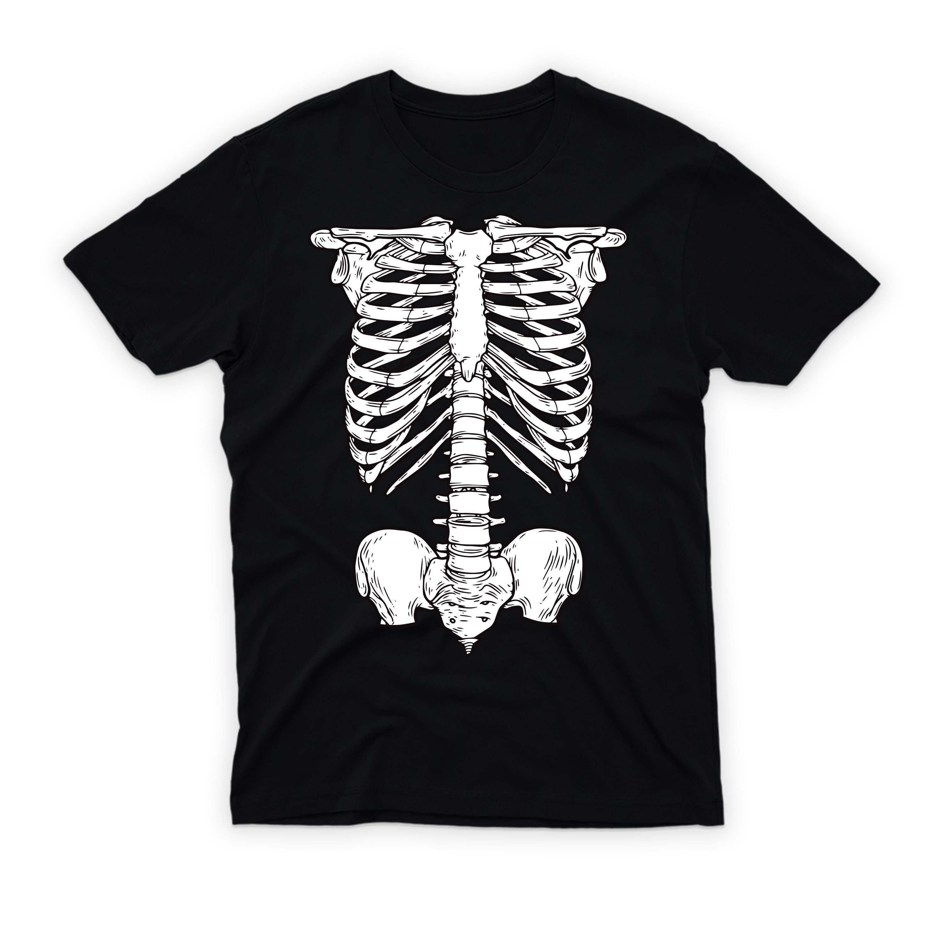 Skeleton Rib Cage Halloween T-Shirt For Men Heart Ribcage - Etsy