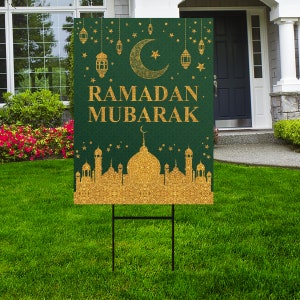 ramadan mubarak yard sign