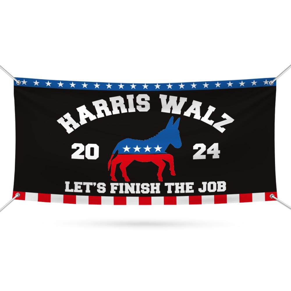 Harris Walz 2024 Banner Sign, Kamala Harris For President 2024 Banner Op275